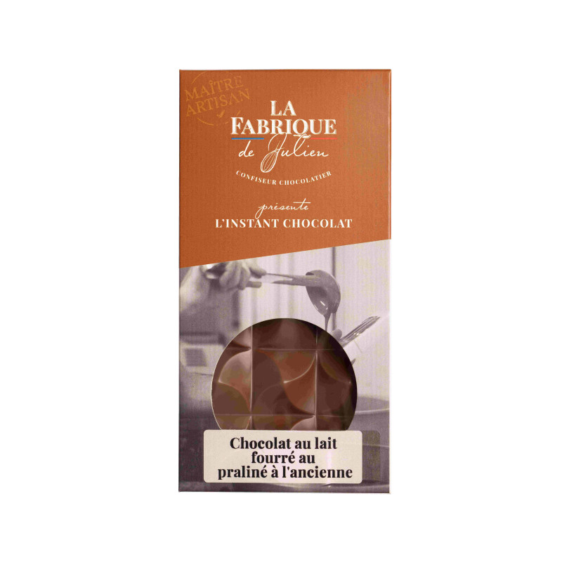 Tablette de chocolat Fourrée Praliné Noisettes