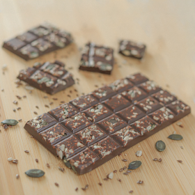 Chocolat au lait aux 3 graines