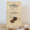 Caramel tendre au beurre salé, artisanal et découpé en morceaux.